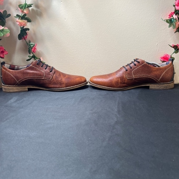 🌹Bullboxer Brown Leather Shoes Men’s 10 Casual Work Office Business Texetos - Picture 12 of 14